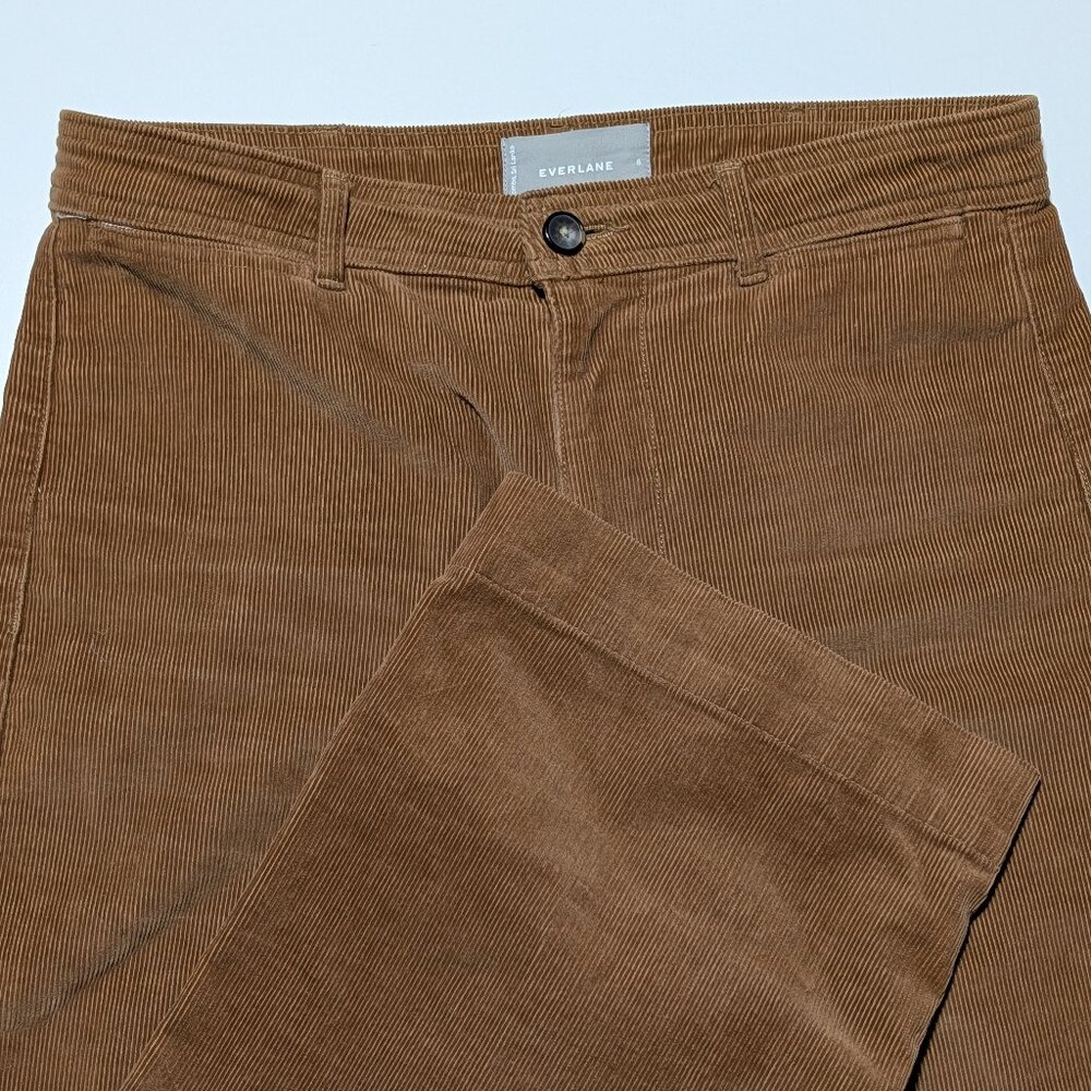 Everlane The Corduroy Wide Leg Pants Brown Sz 8 Womens Trousers Toasted Coconut